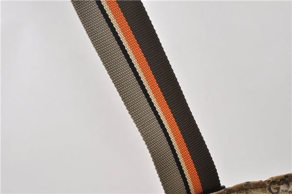 Authentic GUCCI GG Crystal Shoulder Tote Bag PVC Leather 131230 Gold Junk 0909G