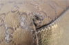 Authentic GUCCI GG Crystal Shoulder Tote Bag PVC Leather 131230 Gold Junk 0909G