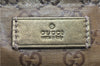 Authentic GUCCI GG Crystal Shoulder Tote Bag PVC Leather 131230 Gold Junk 0909G