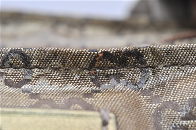 Authentic GUCCI GG Crystal Shoulder Tote Bag PVC Leather 131230 Gold Junk 0909G