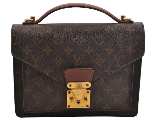 Authentic Louis Vuitton Monogram Monceau 2Way Shoulder Hand Bag M51187 LV 0909I