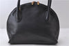 Authentic GUCCI Bamboo 2way Hand Shoulder Bag Leather Black 0912D