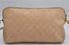 Authentic GUCCI Vintage 2Way Shoulder Clutch Bag GG Canvas Leather Pink 0912G