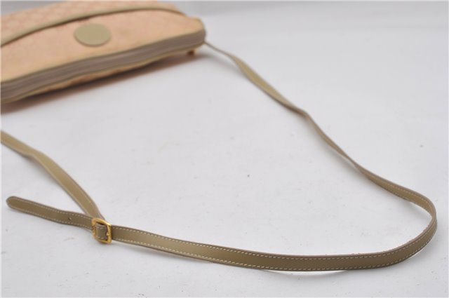 Authentic GUCCI Vintage 2Way Shoulder Clutch Bag GG Canvas Leather Pink 0912G