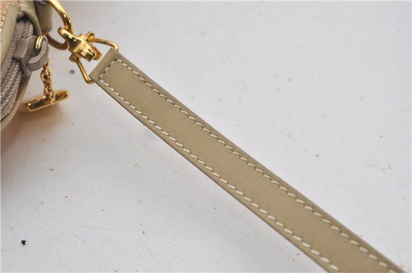 Authentic GUCCI Vintage 2Way Shoulder Clutch Bag GG Canvas Leather Pink 0912G