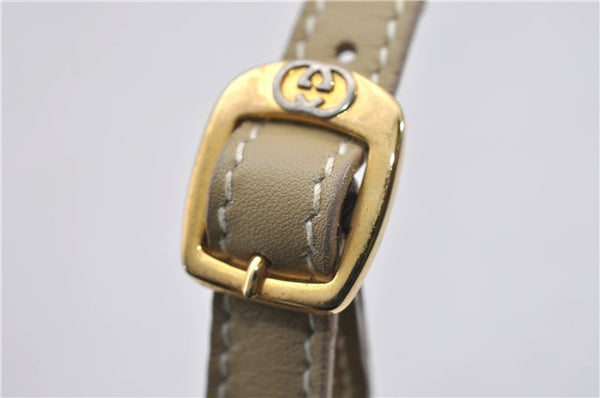 Authentic GUCCI Vintage 2Way Shoulder Clutch Bag GG Canvas Leather Pink 0912G