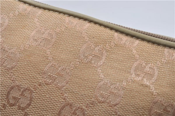 Authentic GUCCI Vintage 2Way Shoulder Clutch Bag GG Canvas Leather Pink 0912G