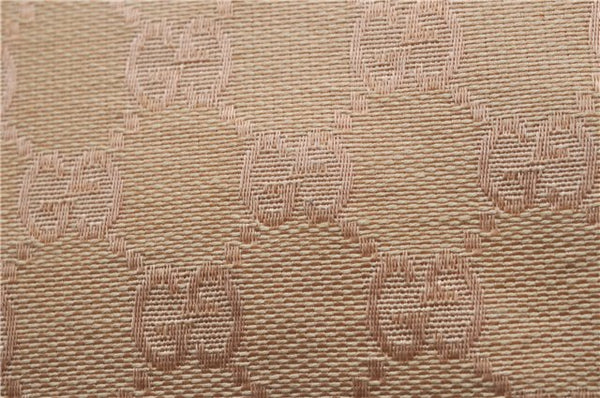 Authentic GUCCI Vintage 2Way Shoulder Clutch Bag GG Canvas Leather Pink 0912G