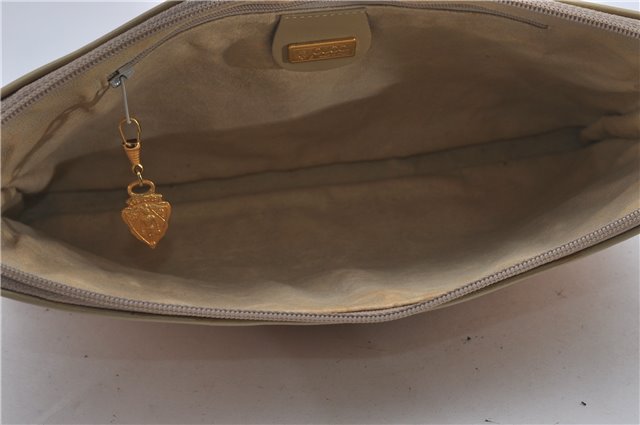 Authentic GUCCI Vintage 2Way Shoulder Clutch Bag GG Canvas Leather Pink 0912G