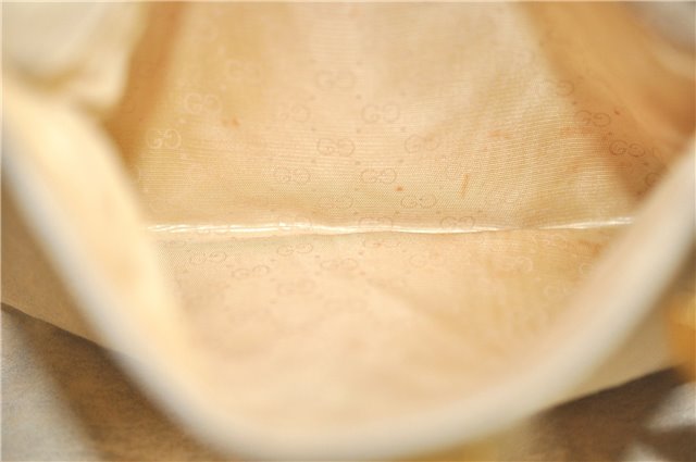 Authentic GUCCI Vintage 2Way Shoulder Clutch Bag GG Canvas Leather Pink 0912G