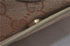 Authentic GUCCI Vintage 2Way Shoulder Clutch Bag GG Canvas Leather Pink 0912G
