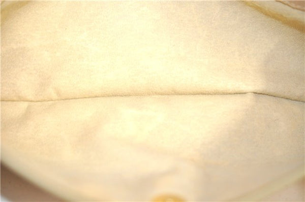 Authentic GUCCI Vintage 2Way Shoulder Clutch Bag GG Canvas Leather Pink 0912G