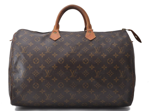 Authentic Louis Vuitton Monogram Speedy 40 Hand Bag M41522 LV 0913D