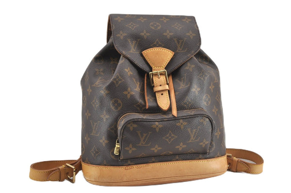 Authentic Louis Vuitton Monogram Montsouris MM Backpack M51136 LV 0913G