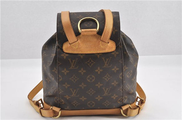 Authentic Louis Vuitton Monogram Montsouris MM Backpack M51136 LV 0913G