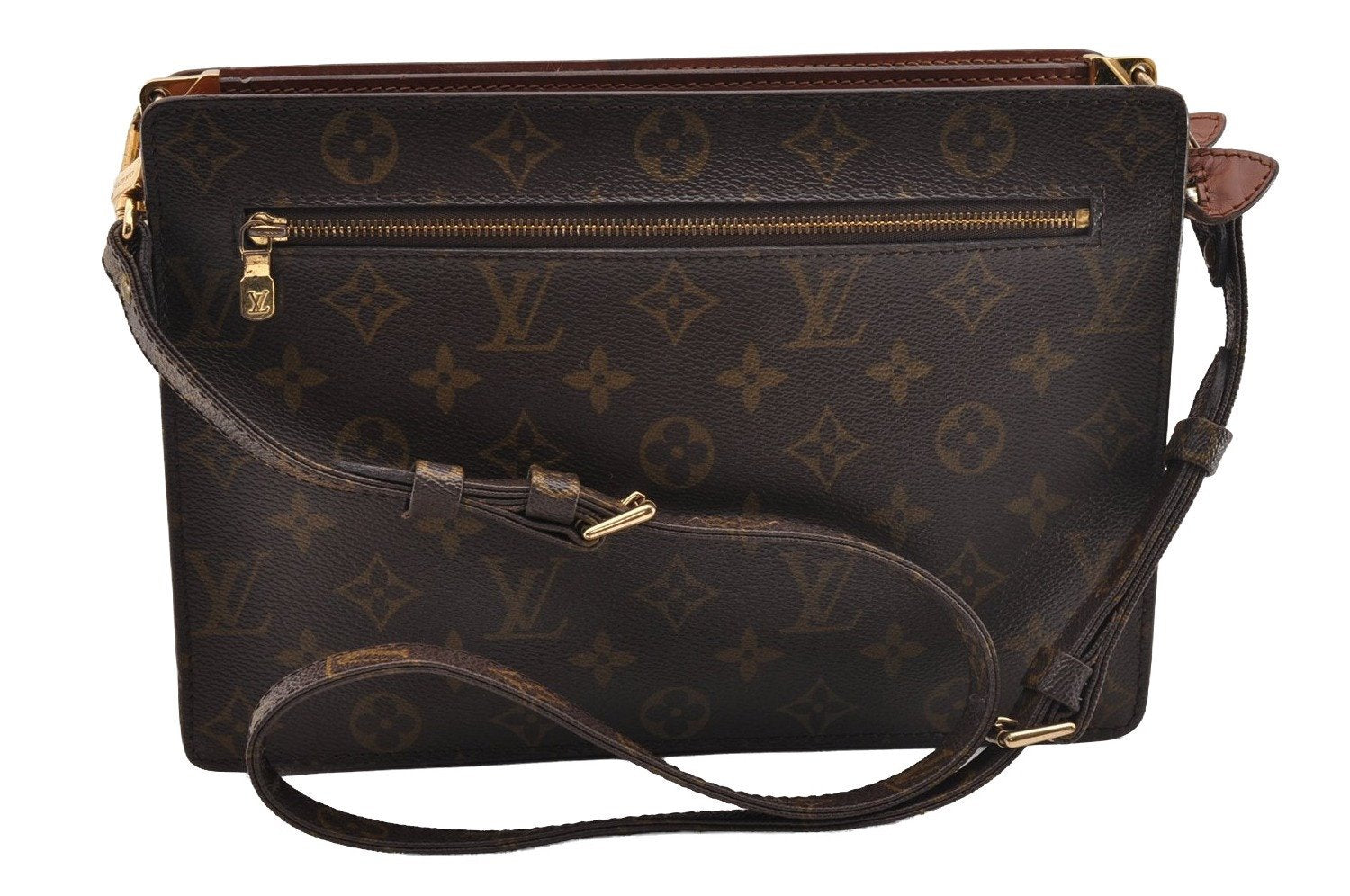 Authentic Louis Vuitton Monogram Enghien Shoulder Cross Bag M51205 LV 0913I