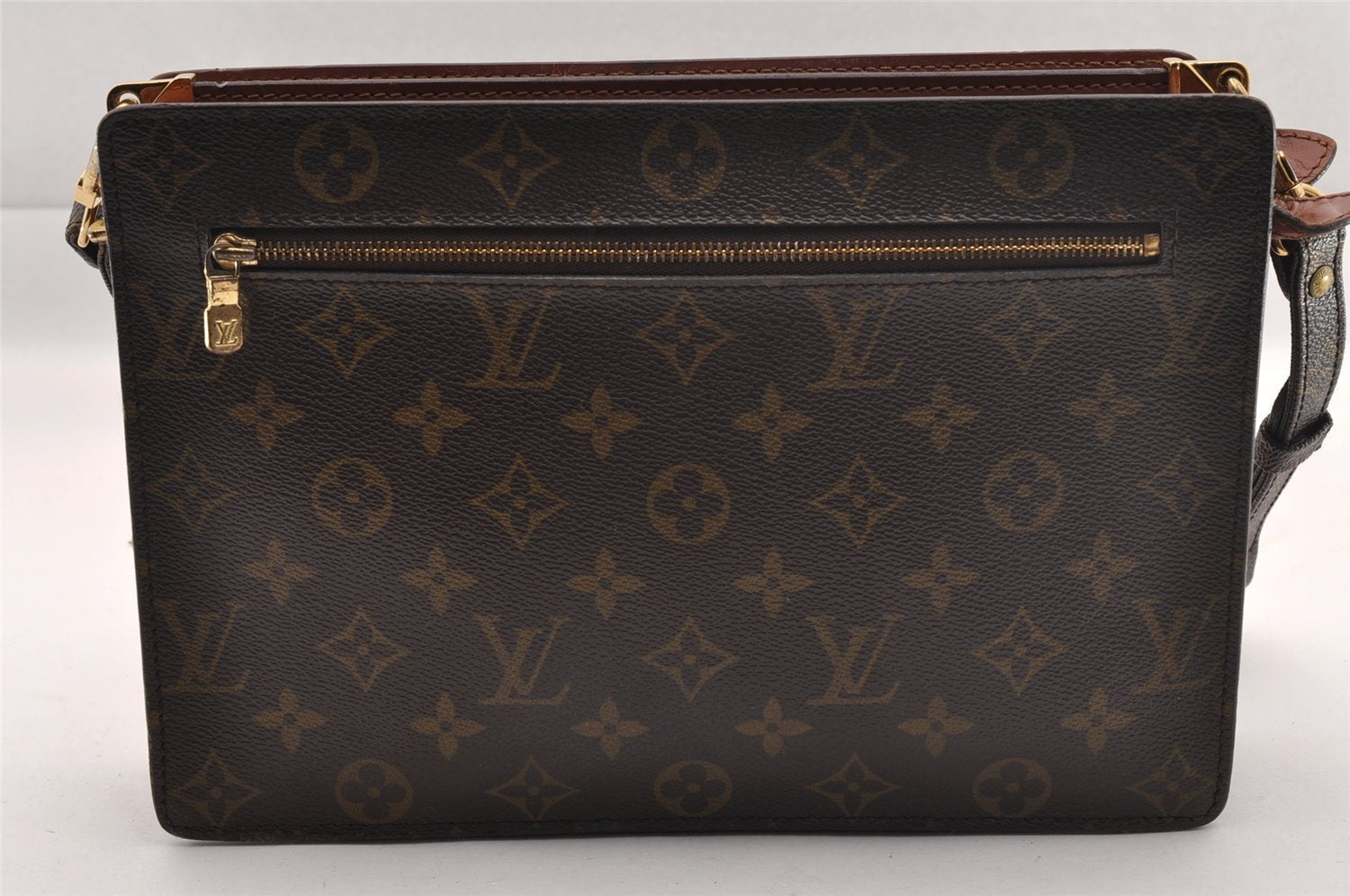Authentic Louis Vuitton Monogram Enghien Shoulder Cross Bag M51205 LV 0913I