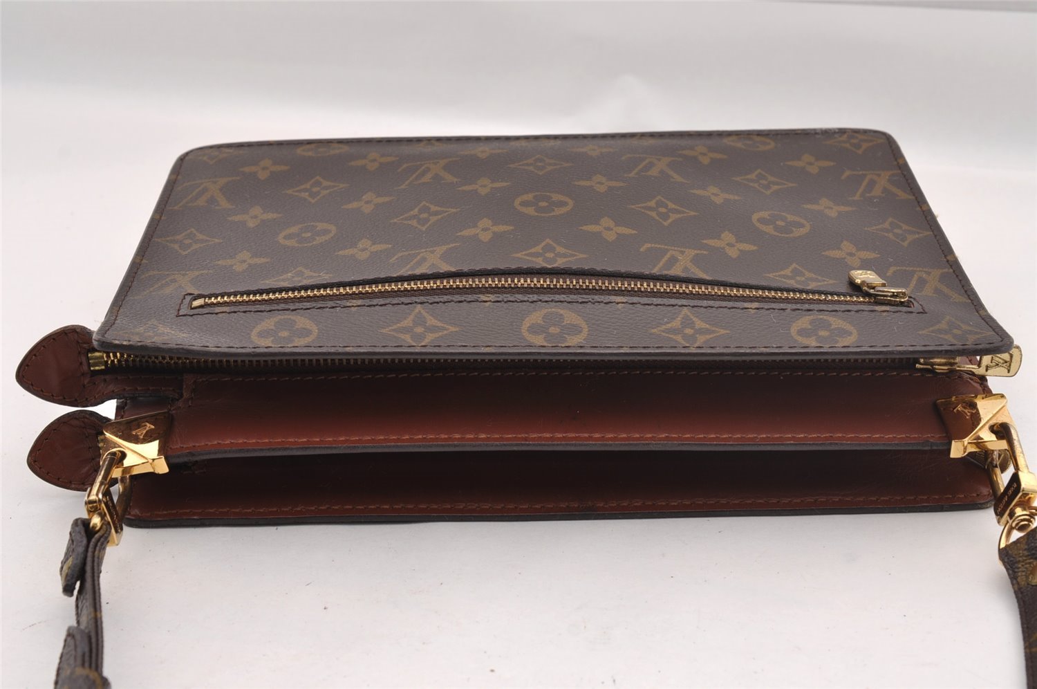 Authentic Louis Vuitton Monogram Enghien Shoulder Cross Bag M51205 LV 0913I