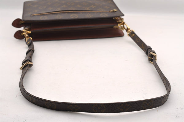 Authentic Louis Vuitton Monogram Enghien Shoulder Cross Bag M51205 LV 0913I