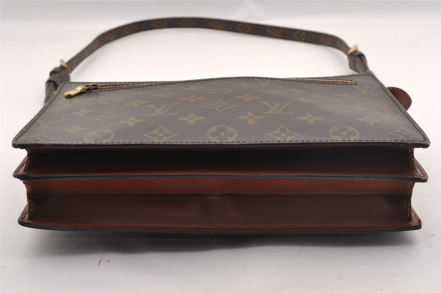 Authentic Louis Vuitton Monogram Enghien Shoulder Cross Bag M51205 LV 0913I