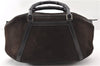 Authentic GUCCI Bamboo Vintage Hand Bag Purse Suede Leather 0021084 Brown 0916G