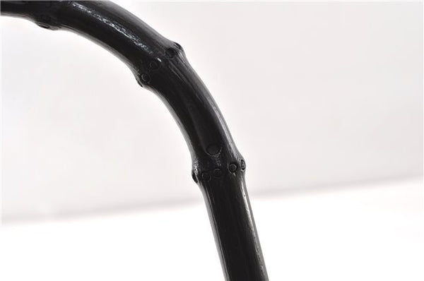 Authentic GUCCI Bamboo Vintage Hand Bag Purse Suede Leather 0021084 Brown 0916G