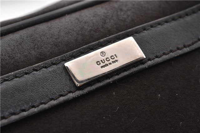 Authentic GUCCI Bamboo Vintage Hand Bag Purse Suede Leather 0021084 Brown 0916G