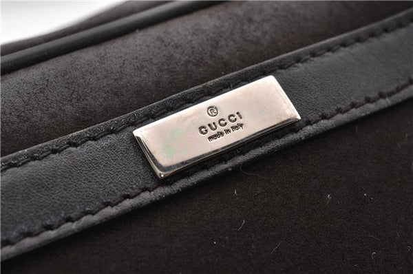 Authentic GUCCI Bamboo Vintage Hand Bag Purse Suede Leather 0021084 Brown 0916G