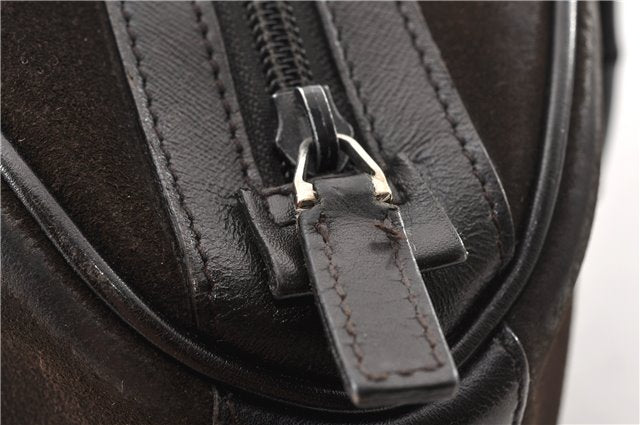 Authentic GUCCI Bamboo Vintage Hand Bag Purse Suede Leather 0021084 Brown 0916G