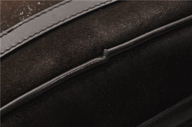 Authentic GUCCI Bamboo Vintage Hand Bag Purse Suede Leather 0021084 Brown 0916G