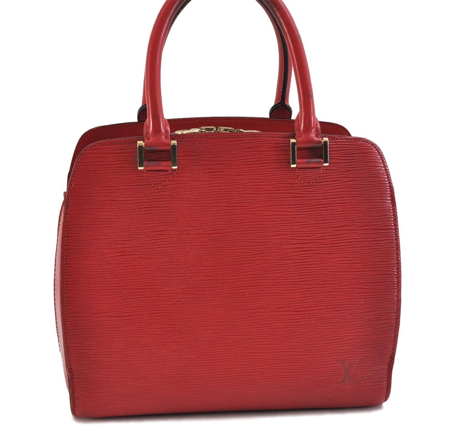 Authentic Louis Vuitton Epi Pont Neuf Hand Bag Red M52057 LV 0918D