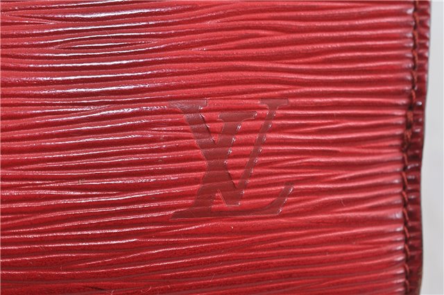 Authentic Louis Vuitton Epi Pont Neuf Hand Bag Red M52057 LV 0918D