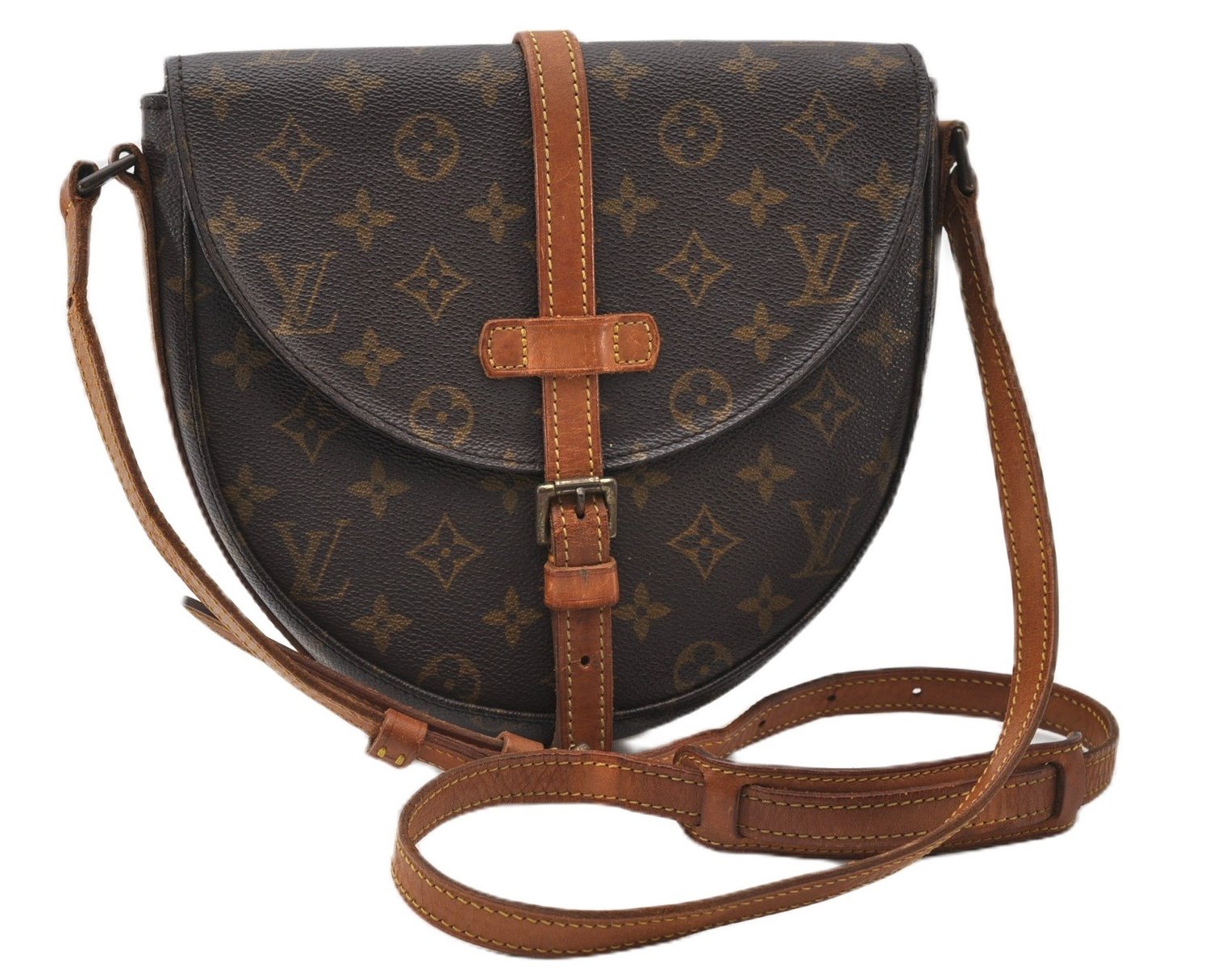 Authentic Louis Vuitton Monogram Chantilly MM Shoulder Cross Bag M51233 LV 0918G