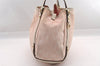 Authentic GUCCI Abbey Shoulder Tote Bag GG Canvas Leather 130736 Pink 0918I