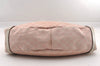Authentic GUCCI Abbey Shoulder Tote Bag GG Canvas Leather 130736 Pink 0918I
