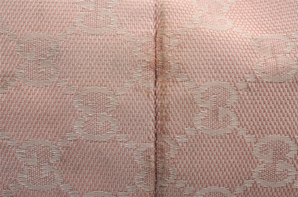 Authentic GUCCI Abbey Shoulder Tote Bag GG Canvas Leather 130736 Pink 0918I