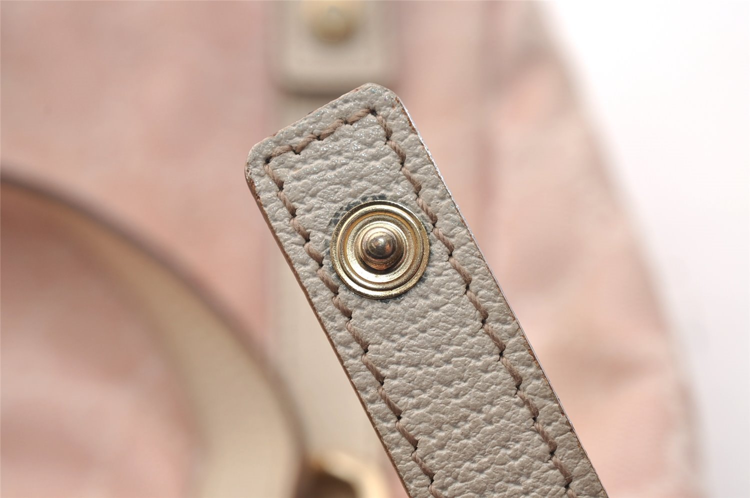 Authentic GUCCI Abbey Shoulder Tote Bag GG Canvas Leather 130736 Pink 0918I