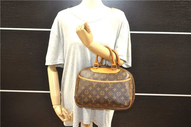 Authentic Louis Vuitton Monogram Trouville Hand Bag Purse M42228 LV 0920G