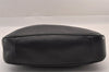 Authentic GUCCI Vintage Bamboo Shoulder Hand Bag Purse Leather Black 0921I