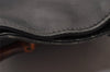 Authentic GUCCI Vintage Bamboo Shoulder Hand Bag Purse Leather Black 0921I