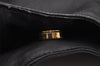 Authentic GUCCI Vintage Bamboo Shoulder Hand Bag Purse Leather Black 0921I