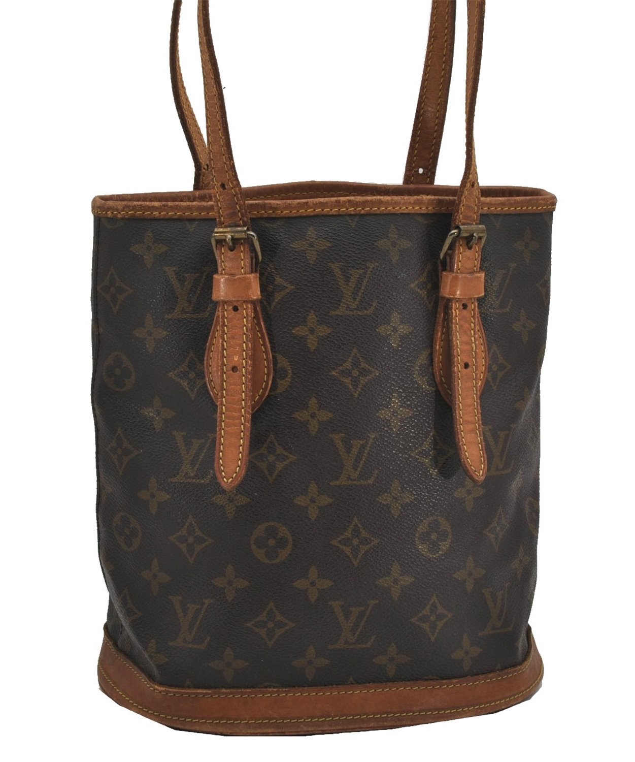 Authentic Louis Vuitton Monogram Bucket PM Tote Bag Old Model Junk 0922G