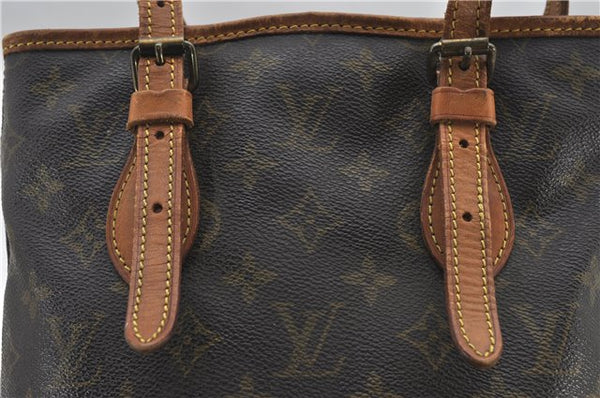 Authentic Louis Vuitton Monogram Bucket PM Tote Bag Old Model Junk 0922G