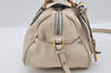 Authentic Chloe Mini Paddington Leather 2Way Shoulder Hand Bag Purse White 0922I