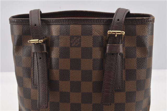 Authentic Louis Vuitton Damier Marais Bucket Shoulder Tote Bag N42240 LV 0923G