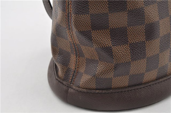 Authentic Louis Vuitton Damier Marais Bucket Shoulder Tote Bag N42240 LV 0923G