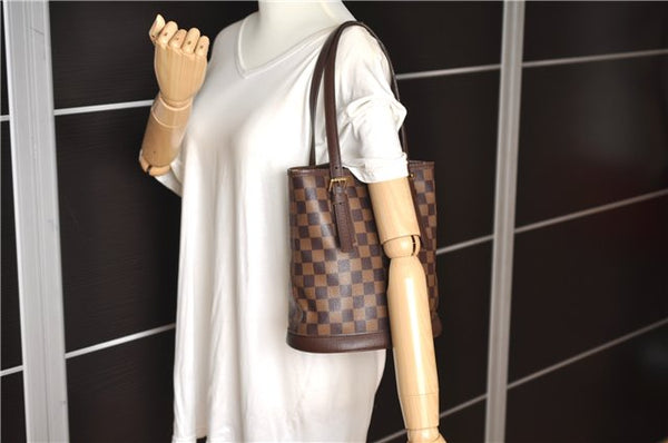 Authentic Louis Vuitton Damier Marais Bucket Shoulder Tote Bag N42240 LV 0923G