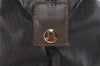 Authentic MARIO VALENTINO V Logo Travel Boston Bag PVC Leather Brown 0923I