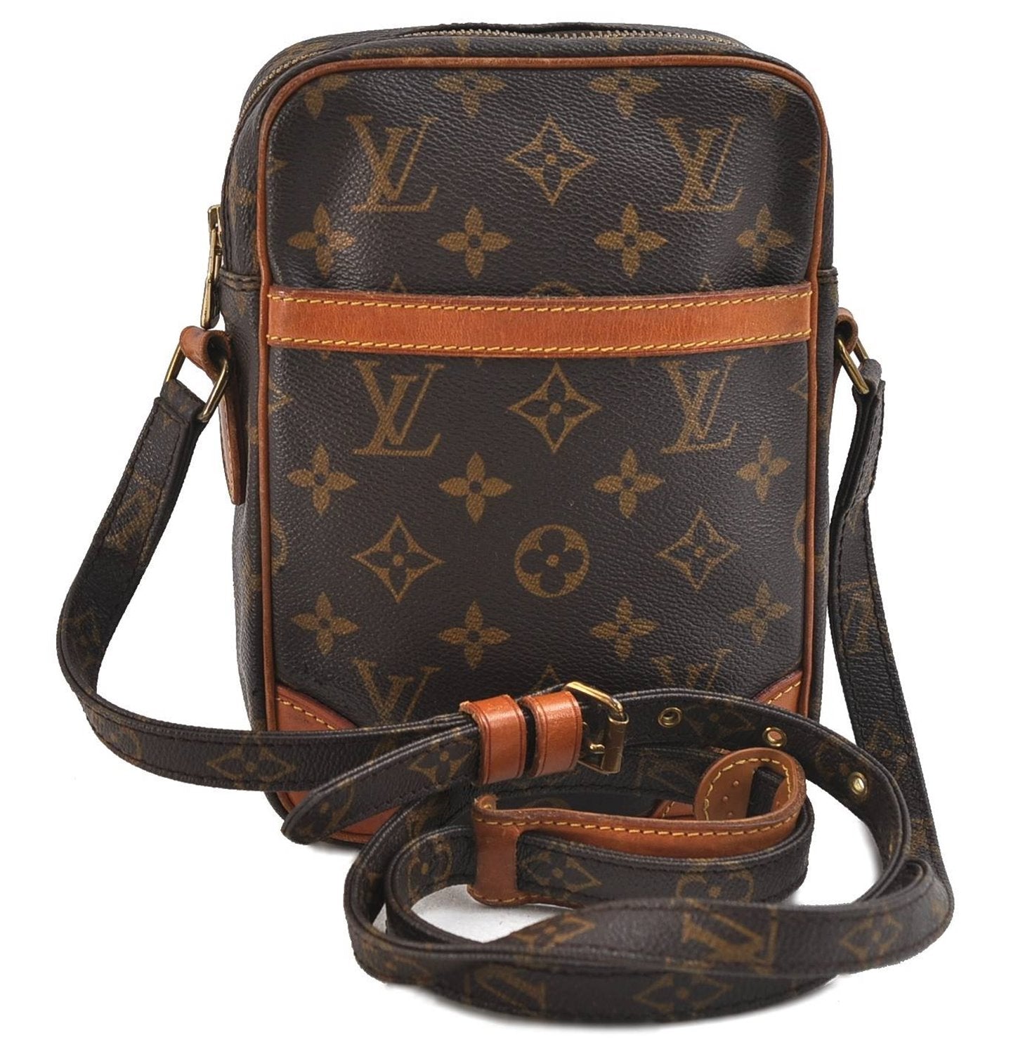 Authentic Louis Vuitton Monogram Danube Shoulder Cross Body Bag M45266 LV 0924D