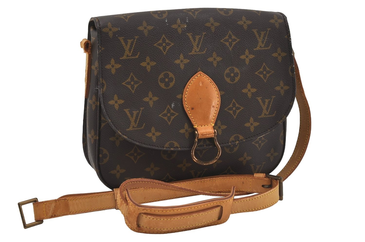 Authentic Louis Vuitton Monogram Saint Cloud GM M51242 Shoulder Bag Junk 0925I